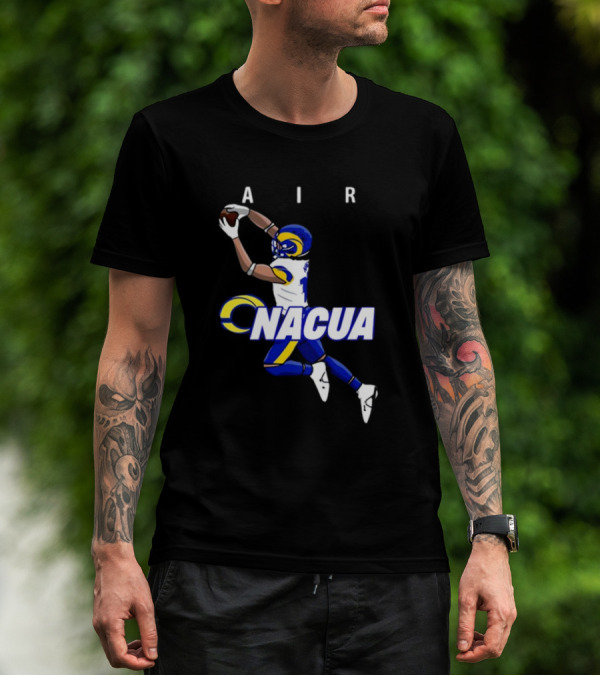 AIR Nacua Football Player Catch Rams Helmet T-Shirt
