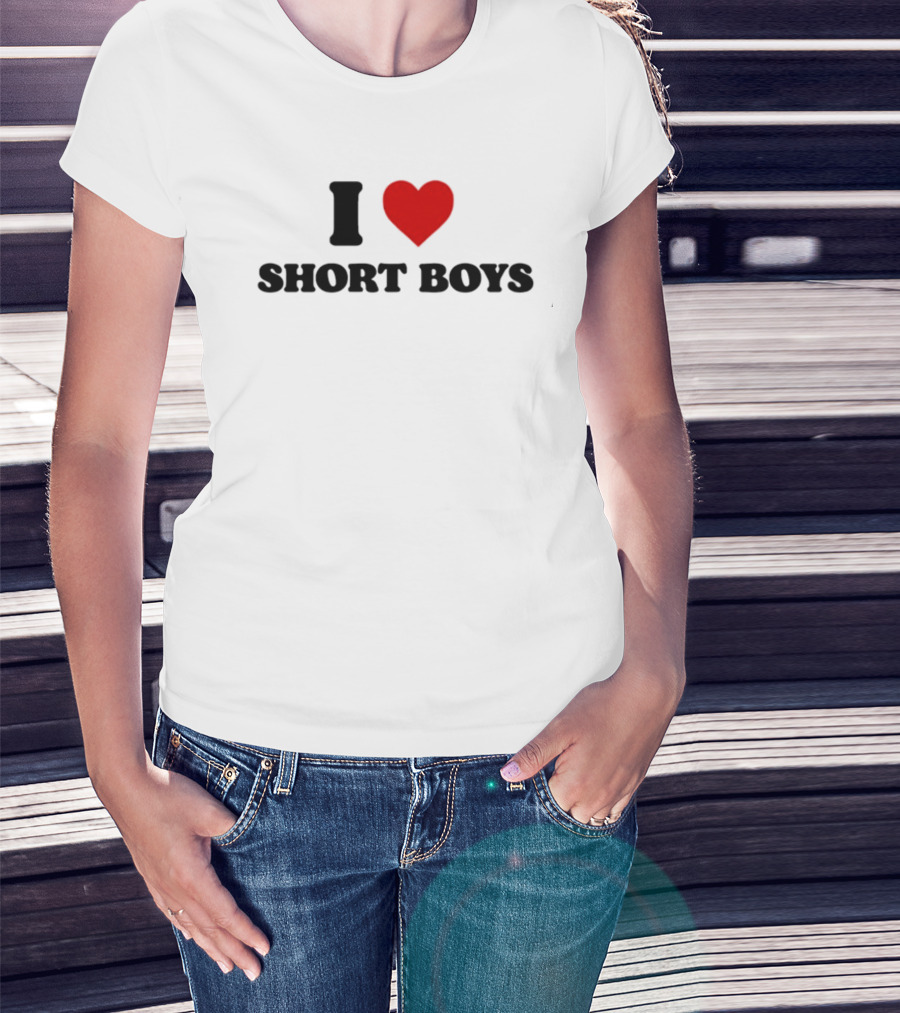 I Heart Short Boys Love Emphasis T-Shirt