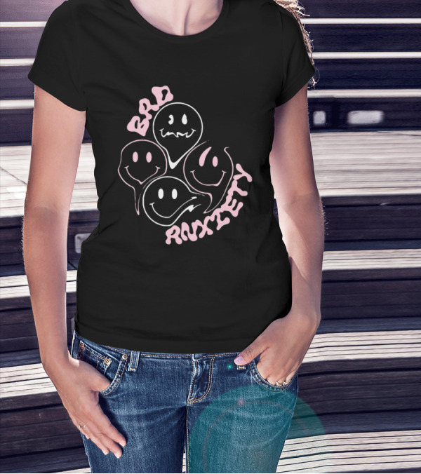 Megantheestallion Bad Anxiety Smiley Faces T-Shirt