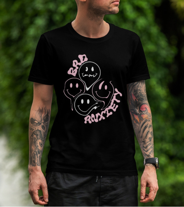 Megantheestallion Bad Anxiety Smiley Faces T-Shirt