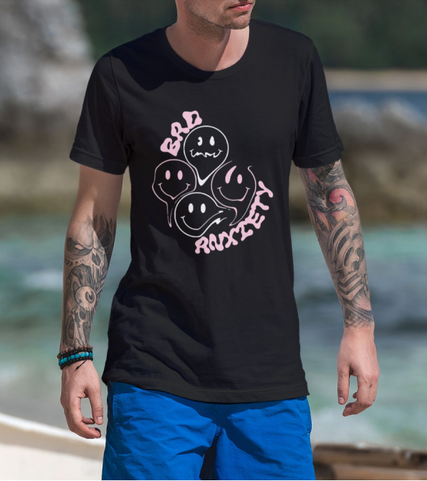 Megantheestallion Bad Anxiety Smiley Faces T-Shirt