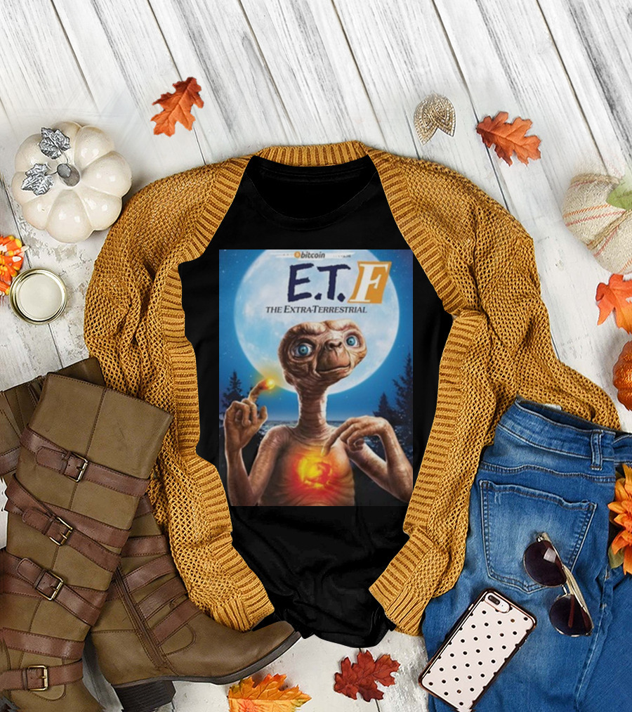 E.T.F The Extra-Terrestrial Bitcoin Phone Home T-Shirt