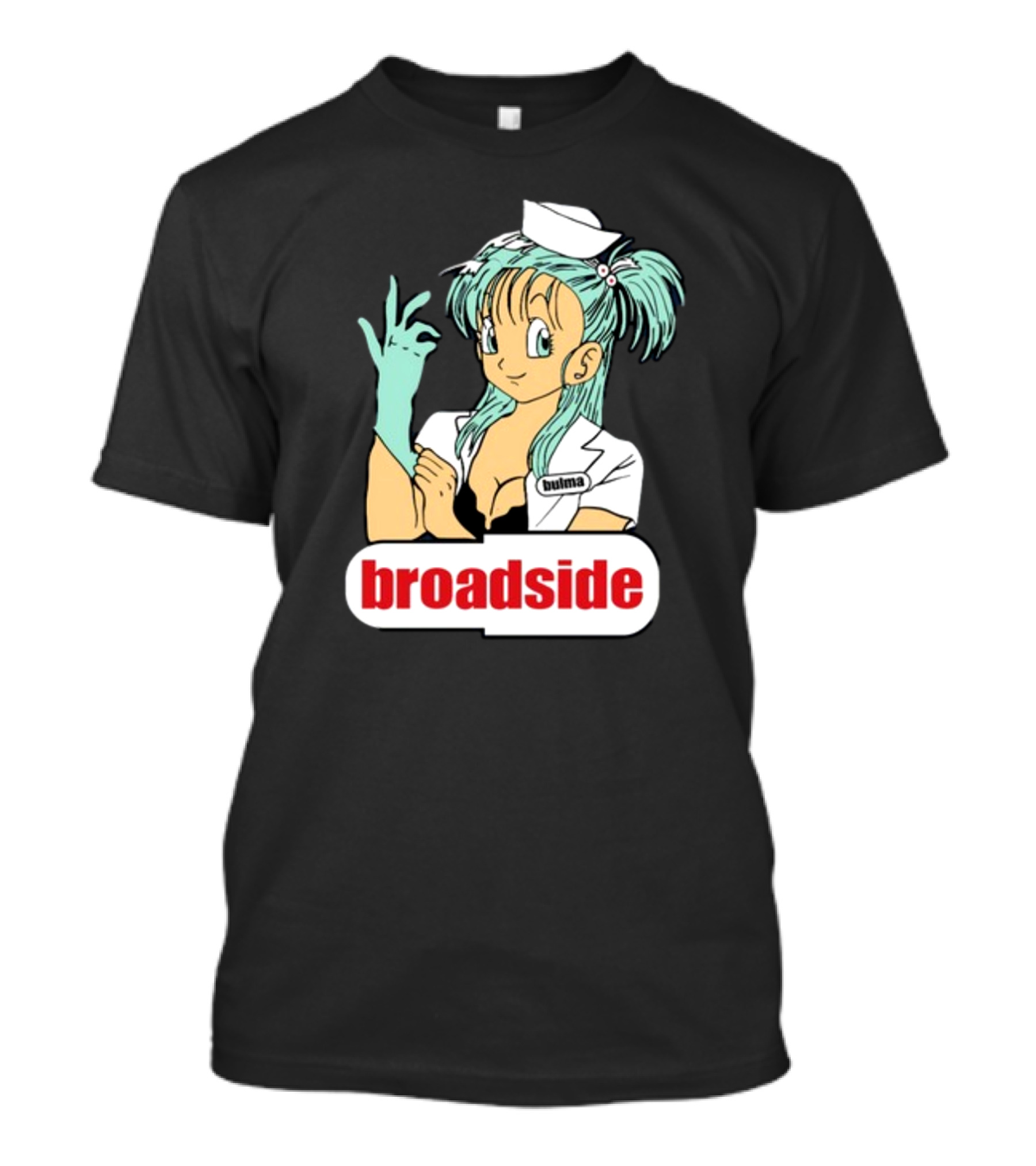 Bulma Broadside Nurse Anime Character With Glove And Cap T-Shirt