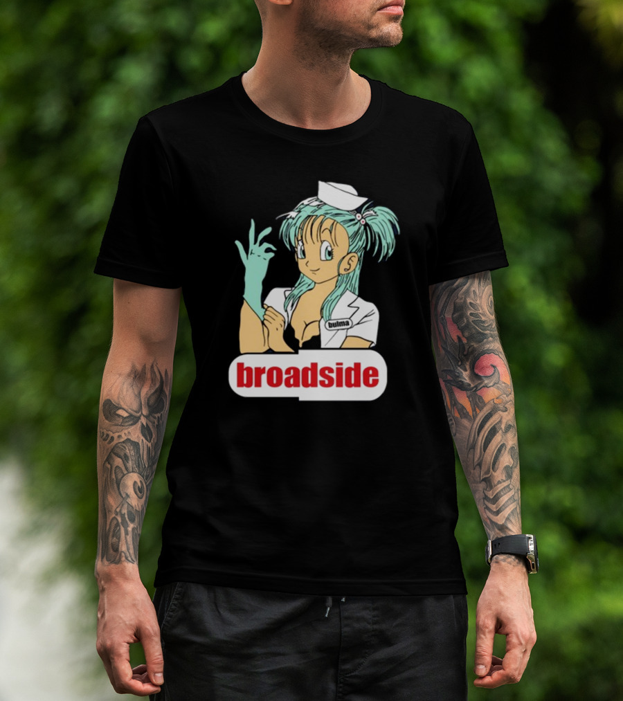 Bulma Broadside Nurse Anime Character With Glove And Cap T-Shirt