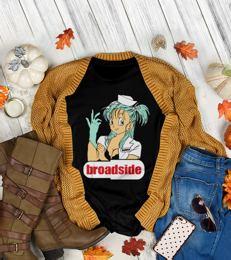 Bulma Broadside Nurse Anime Character with Glove and Cap T-Shirt