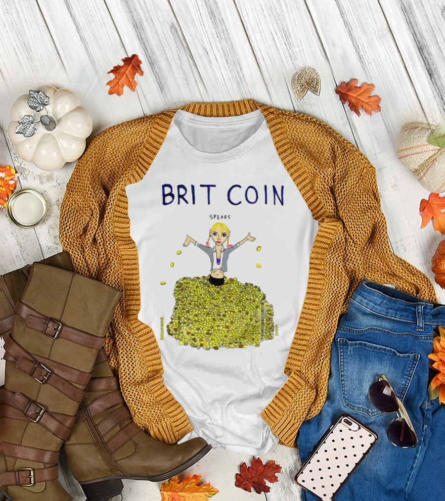 Dave Portnoy Brit Coin Spears Dancing in Gold T-Shirt