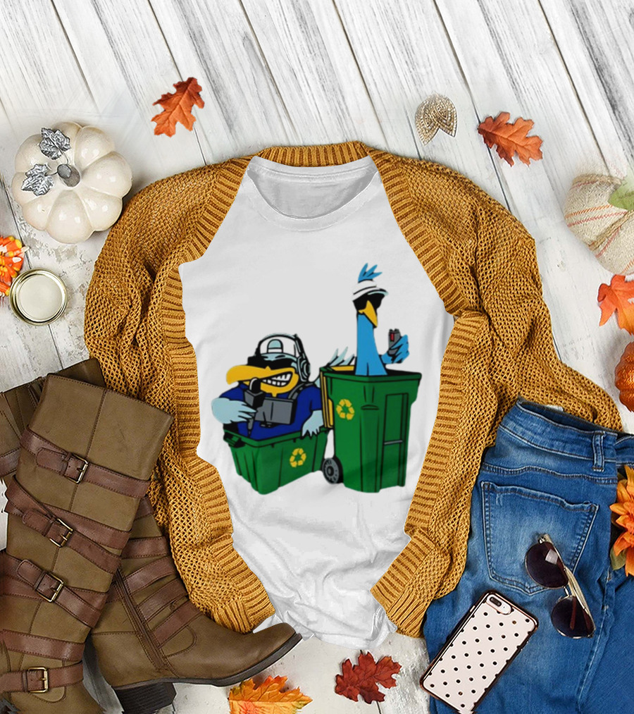 Birdie Juice People’s Birdies Recycling Bin Humor T-Shirt