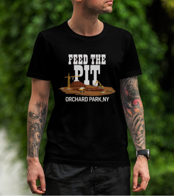 Feed The Pit Orchard Park NY Construction Scene T-Shirt