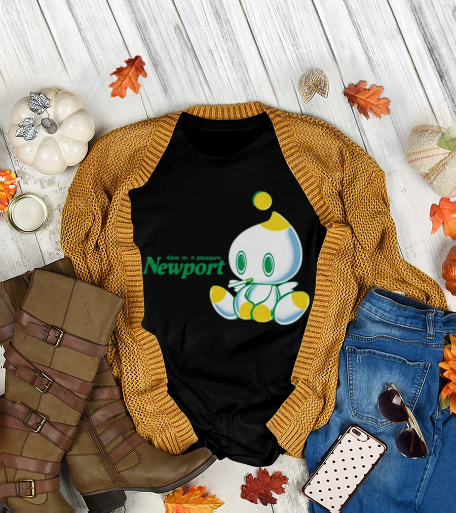 Newport Alive With Pleasure Cute Character Sitting T-Shirt