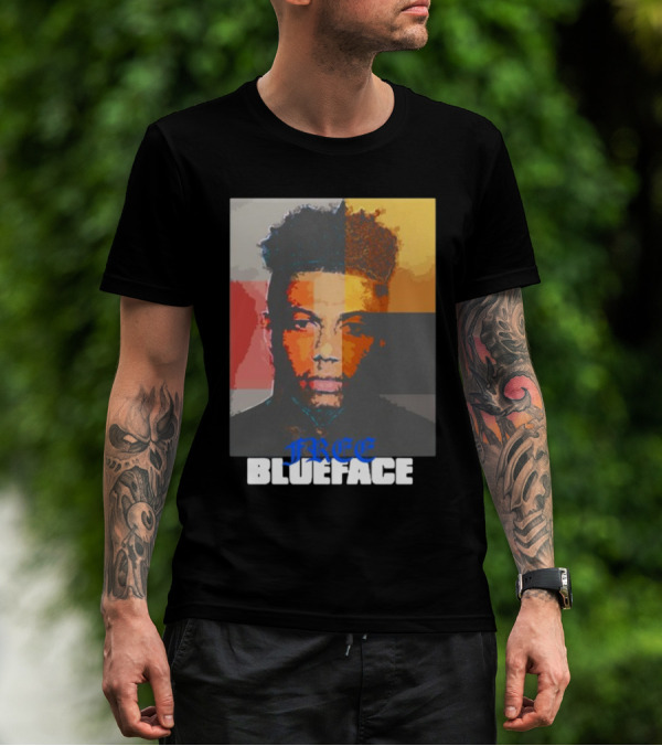 Wack100 Free Blueface Album Colorful T-Shirt