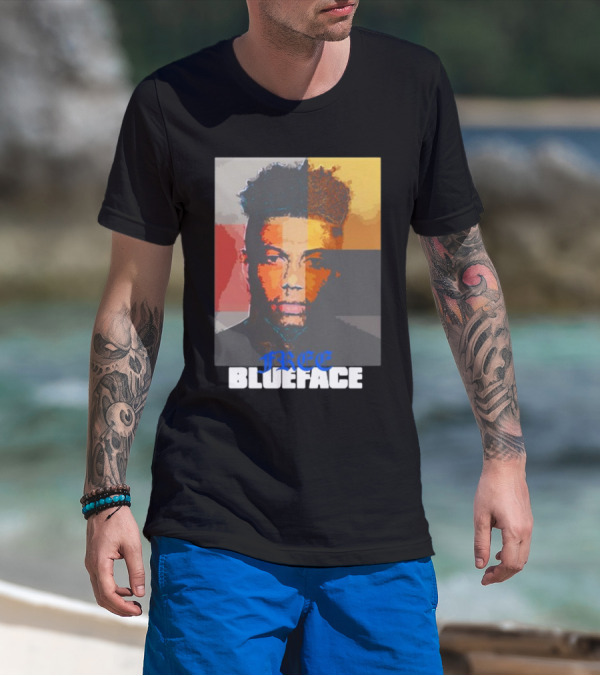 Wack100 Free Blueface Album Colorful T-Shirt