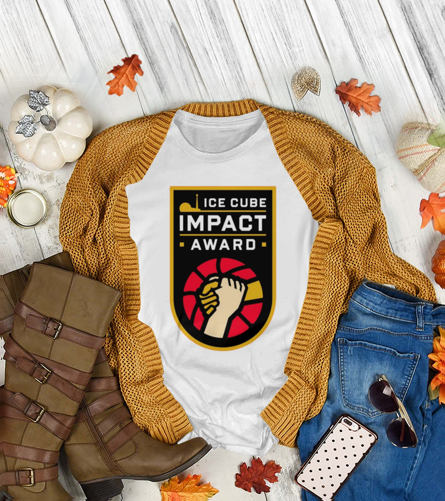 Ice Cube Impact Award Basketball Handshake Badge T-Shirt