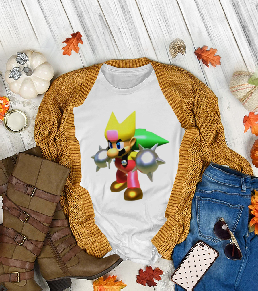 Komorebi Mario Spiky Power-Up Cosplay Character T-Shirt