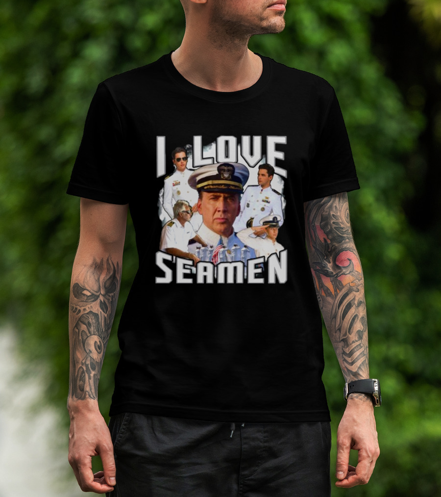 Funnyahhtees I Love Seaman Navy Officers T-Shirt