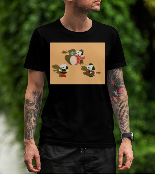 Paramore And Snoopy Characters Playing Musical Instruments T-Shirt