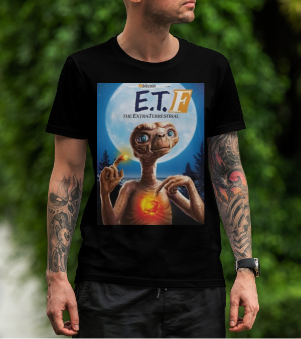 Bitcoin E.T.F The Extra-Terrestrial Phone Home T-Shirt