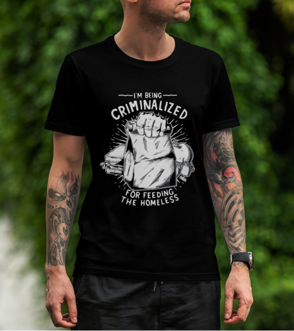 Punkwithacamera I'm Being Criminalized For Feeding The Homeless Sandwich Bag Icons T-Shirt