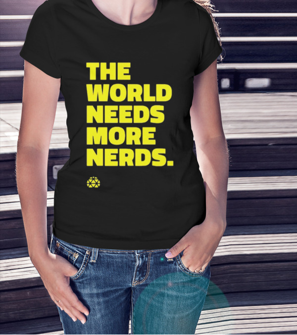 THE WORLD NEEDS MORE NERDS Geometric T-Shirt