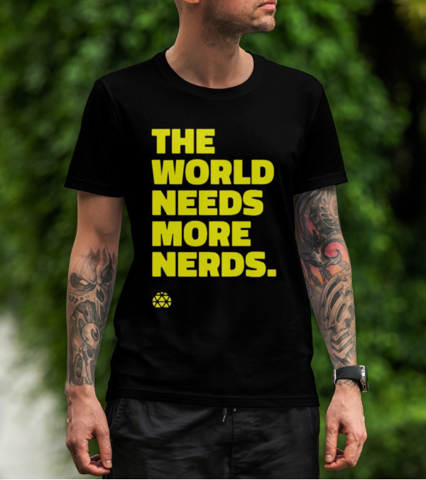 THE WORLD NEEDS MORE NERDS Geometric T-Shirt