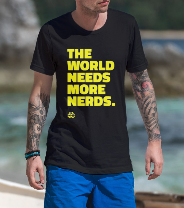 THE WORLD NEEDS MORE NERDS Geometric T-Shirt
