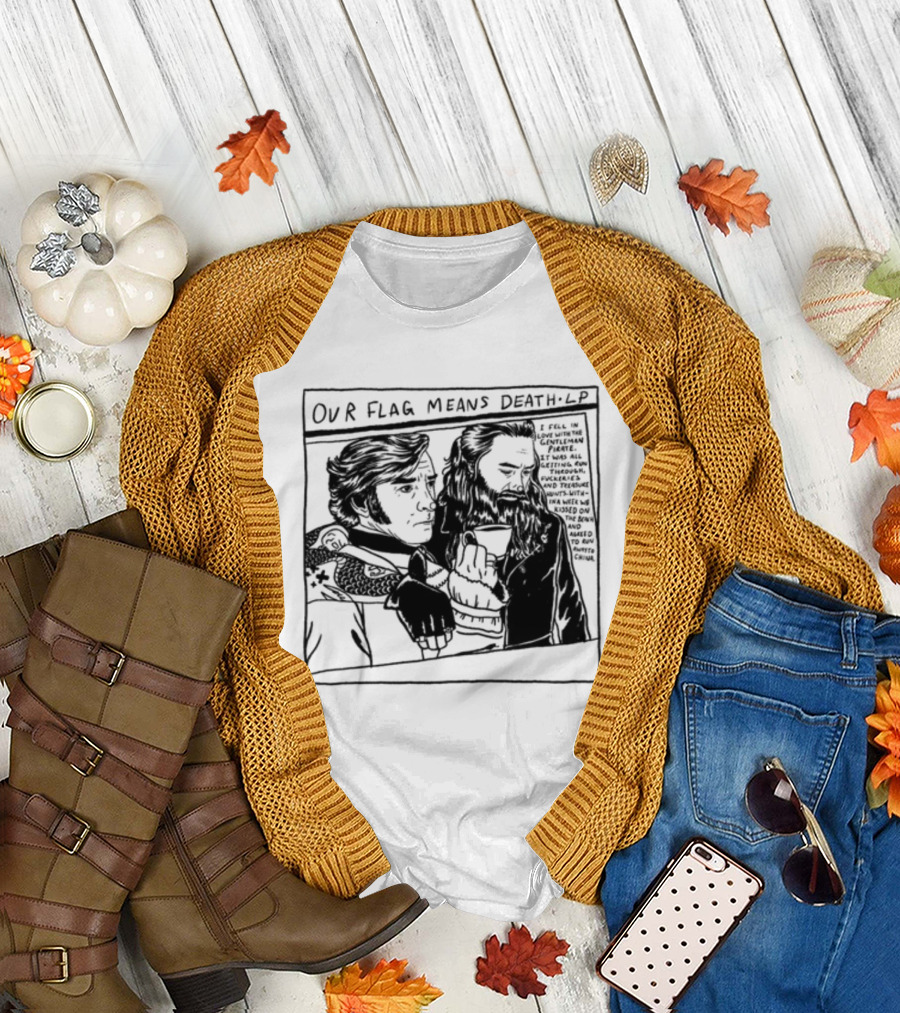 Our Flag Means Death LP Drawing Weareprint Social Gay Pirates T-Shirt