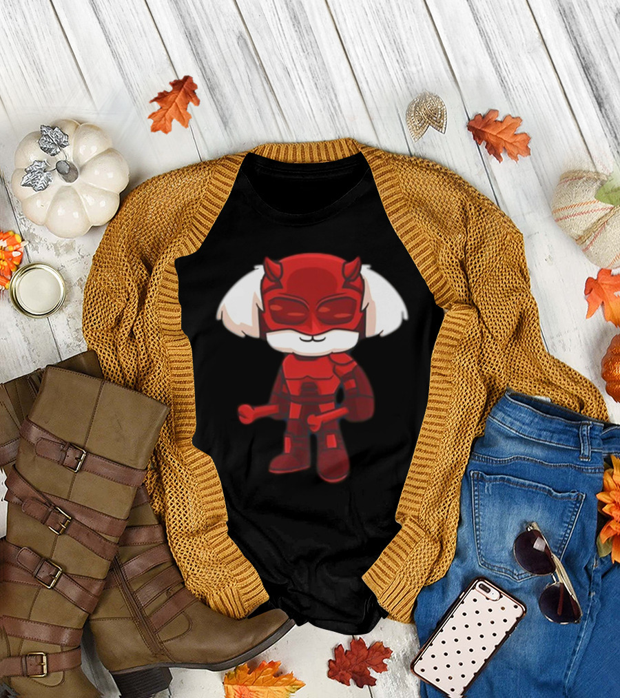Doug The Devil Of Hell's Kitchen Red Demon Character with Mask and Horns T-Shirt