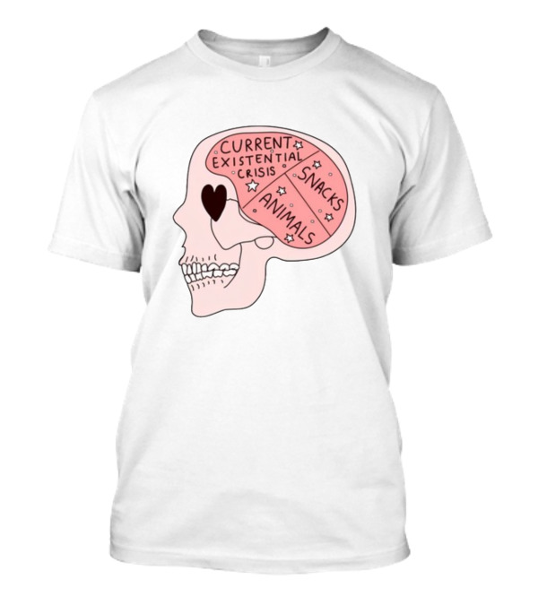 Tenderghost Current Existential Crisis Snacks Animals Brain T-Shirt