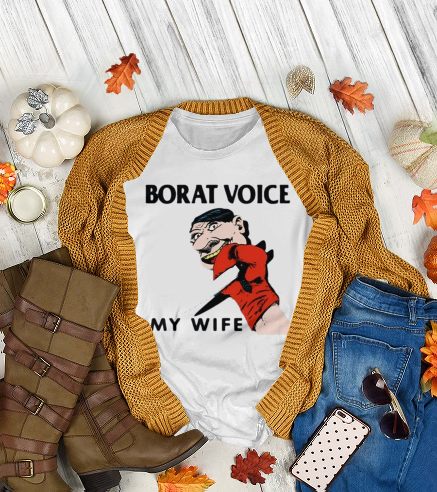 Borat Voice My Wife Knife Comic T-Shirt