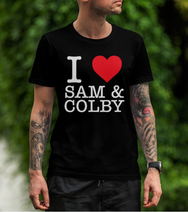 Xplr Shop I Love Sam And Colby Heart T-Shirt