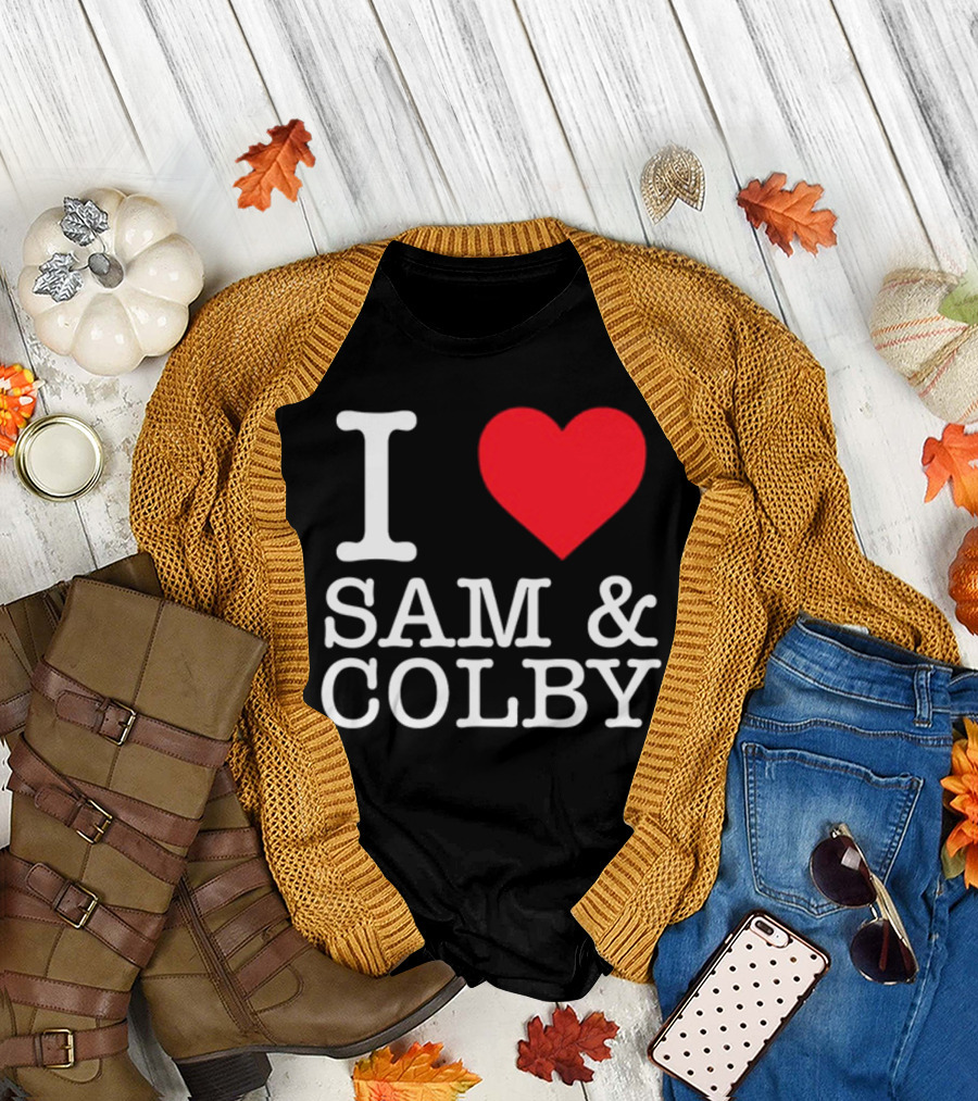 Xplr Shop I Love Sam and Colby Heart T-Shirt