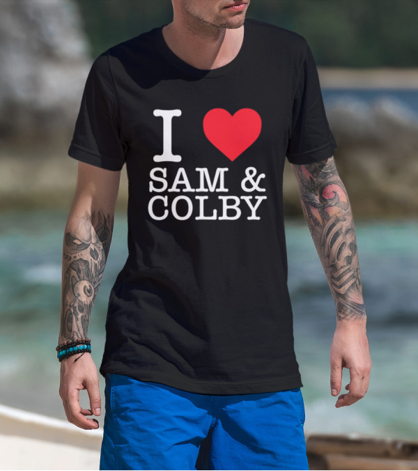 Xplr Shop I Love Sam And Colby Heart T-Shirt