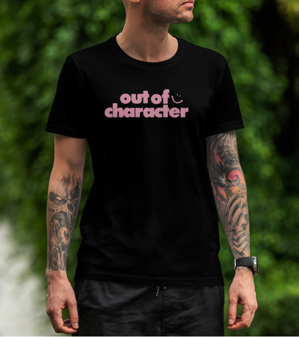 Out Of Character Smiley Face Gender Reveal T-Shirt