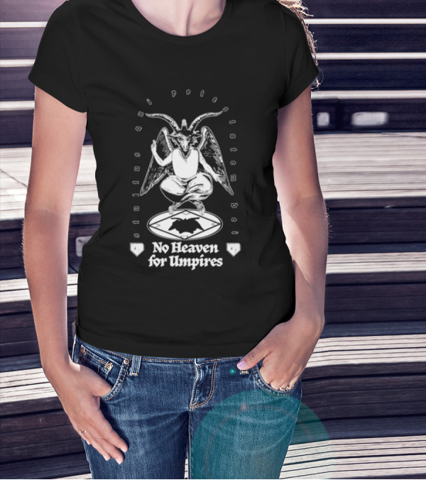 No Heaven For Umpires Goat Baphomet With Pentagram T-Shirt