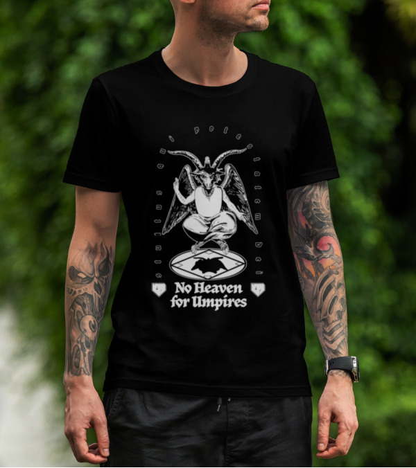 No Heaven For Umpires Goat Baphomet With Pentagram T-Shirt
