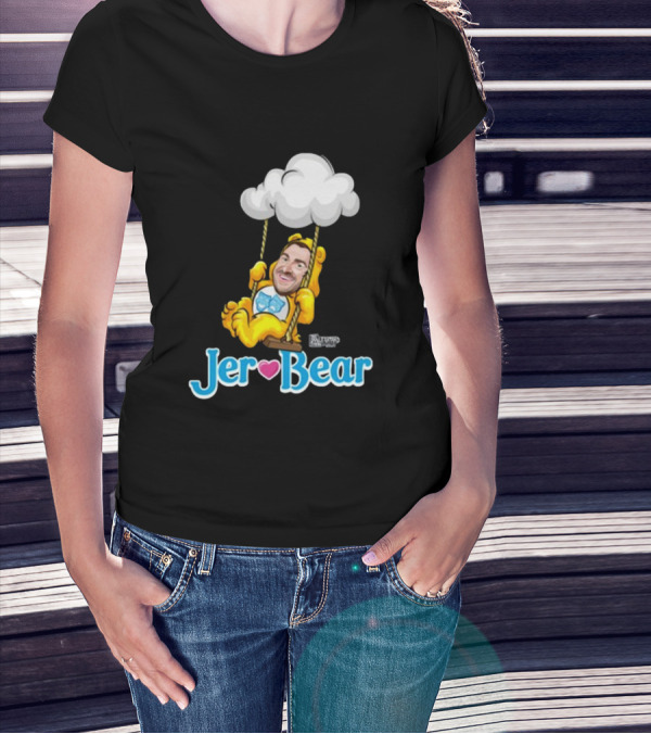 Lebatardaf Jeremy Taché Jer-Bear Swinging Under Cloud Face T-Shirt