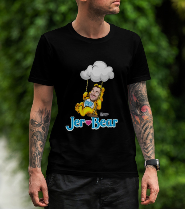 Lebatardaf Jeremy Taché Jer-Bear Swinging Under Cloud Face T-Shirt