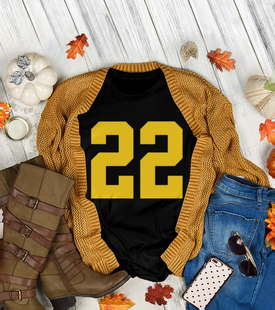Iowa Her 22 Number Yellow T-Shirt