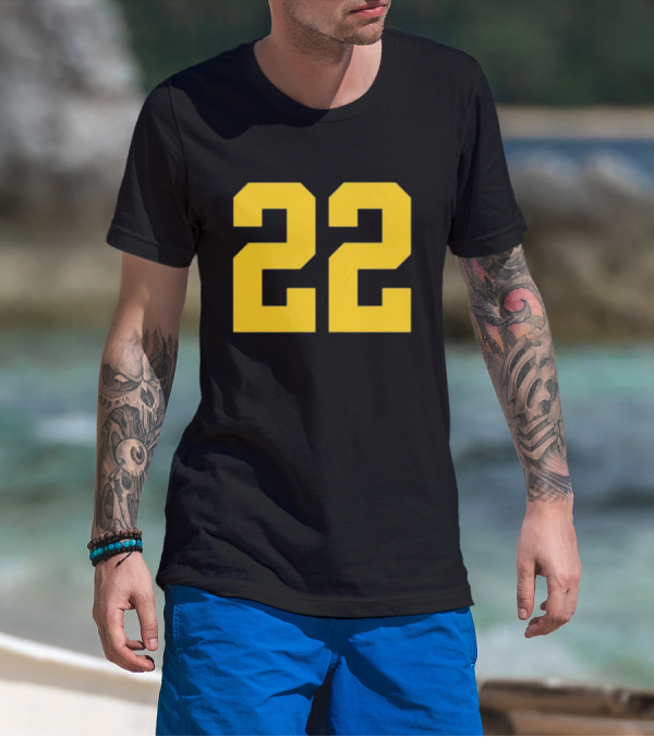 Iowa Her 22 Number Yellow T-Shirt