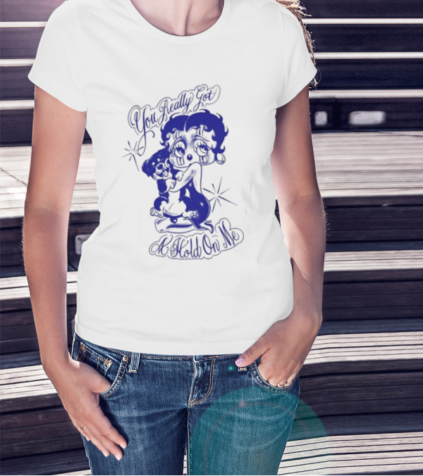 You Really Got A Hold On Me Luxrosa Betty Boop And Pudgy Hugging T-Shirt