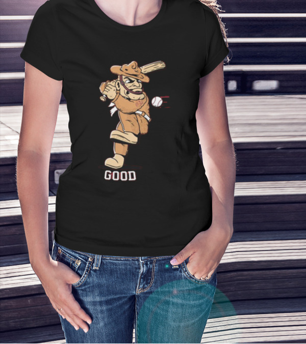 Tam Baseball Good Cowpoke Batter Action T-Shirt