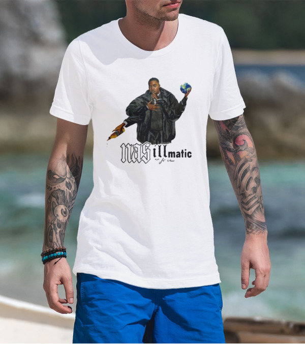 Nasirjones Illmatic 30 Years Globe And Wine T-Shirt