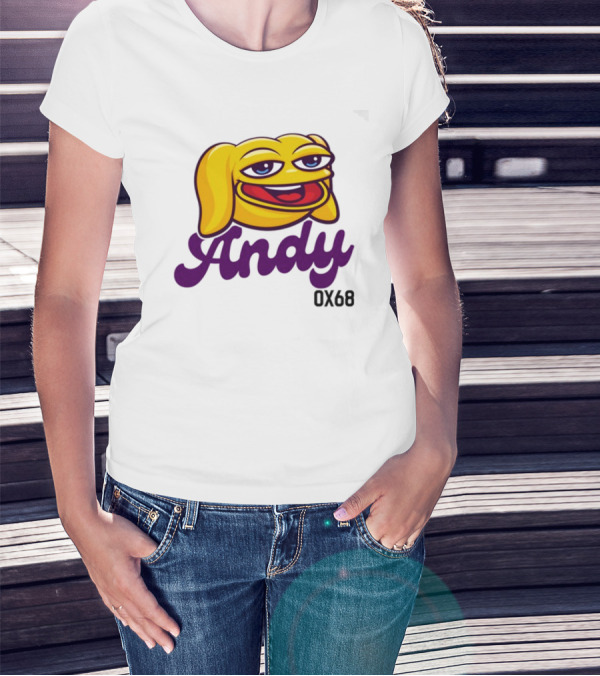 Andy Ox68 Emoji Face Yellow Dog T-Shirt