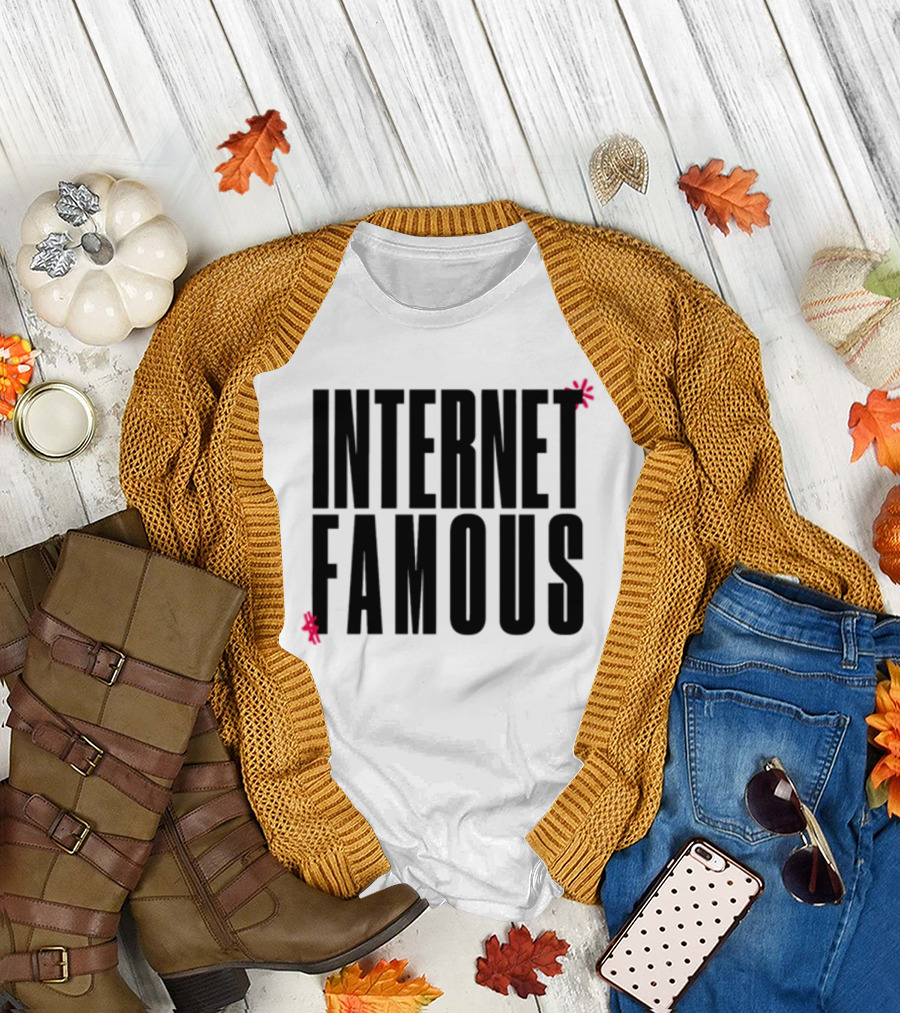 INTERNET FAMOUS Icon Black Red Accents T-Shirt