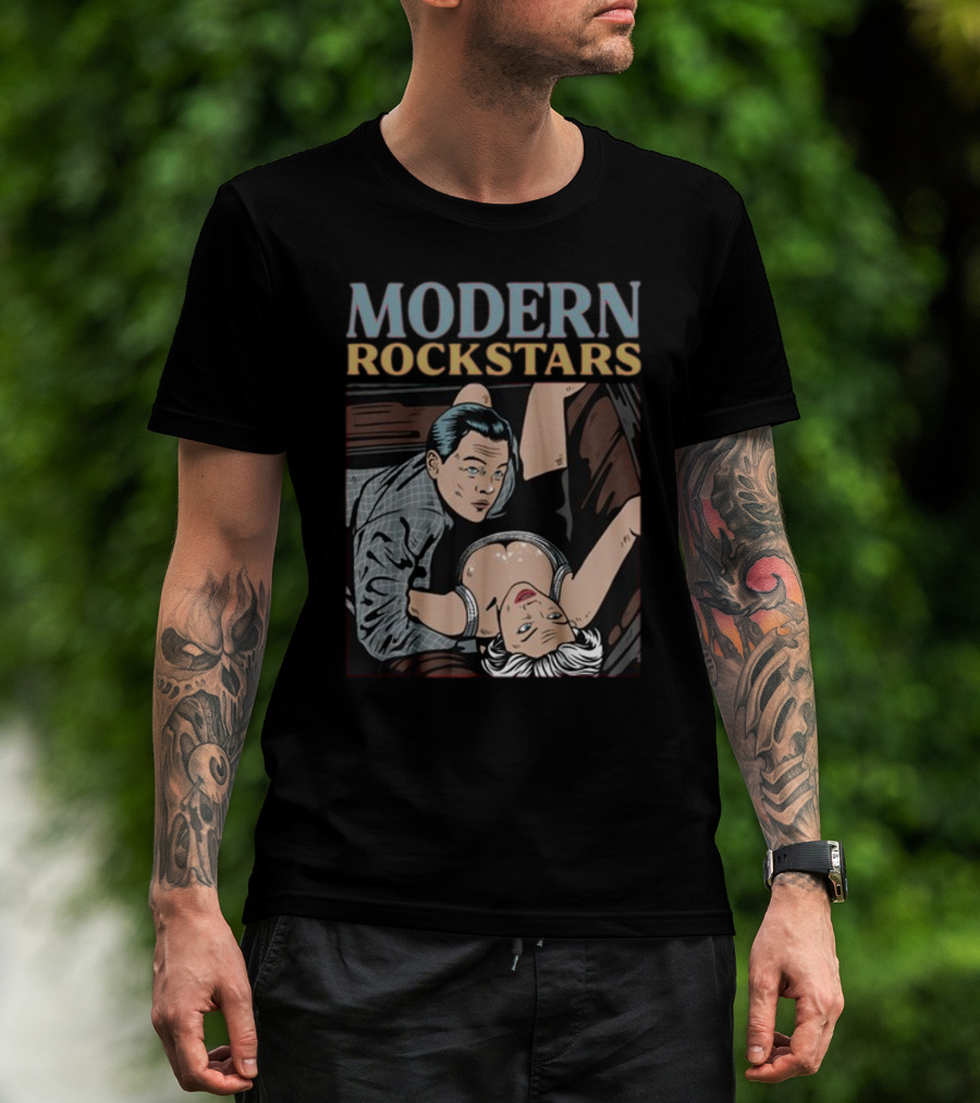 Modern Rockstars Wall Street Scandal Pop Art Aesthetic T-Shirt
