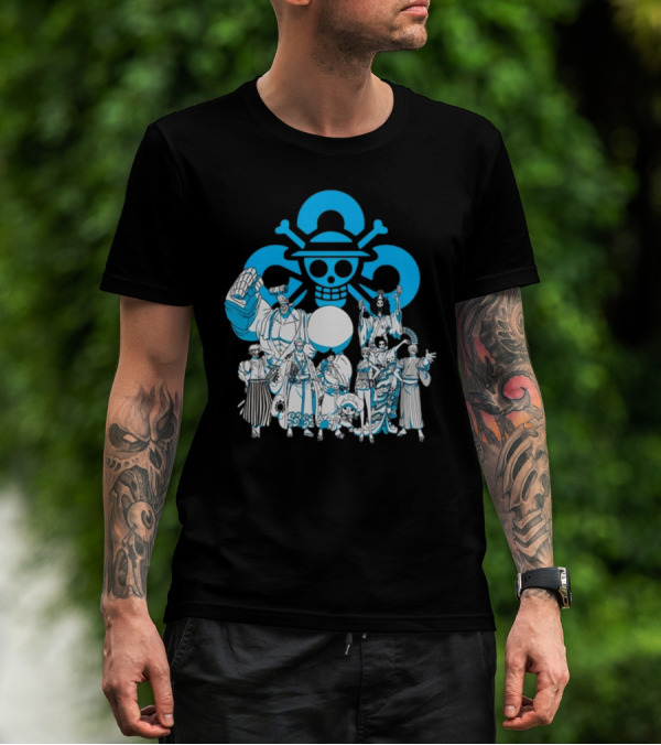 Cloud9 One Piece Collaboration Featuring Straw Hat Crew Skull T-Shirt