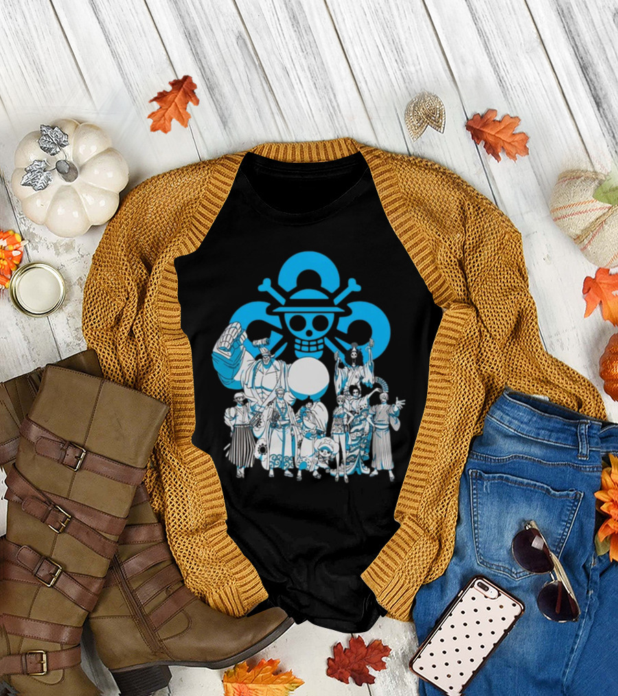 Cloud9 One Piece Collaboration Featuring Straw Hat Crew Skull T-Shirt