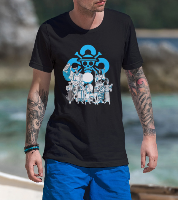 Cloud9 One Piece Collaboration Featuring Straw Hat Crew Skull T-Shirt