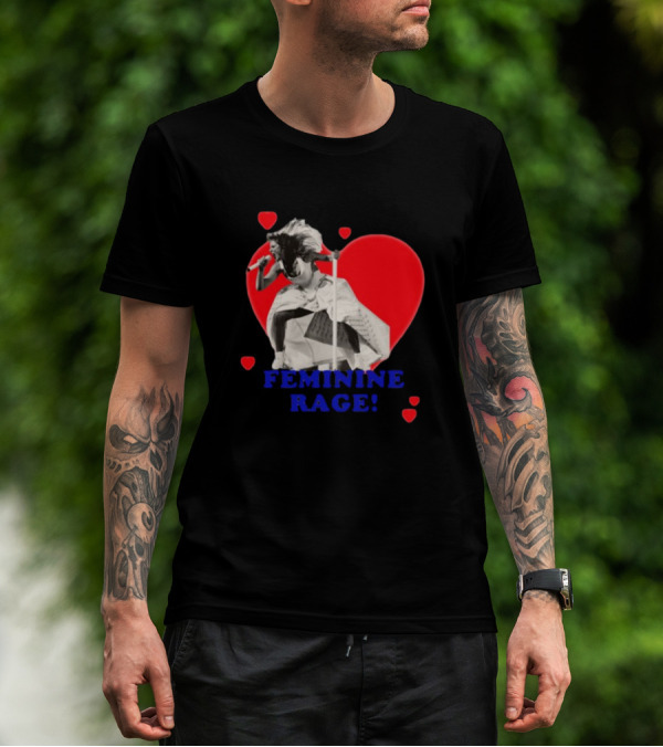 Taylor Swift Feminine Rage Sussy Swiftie Heart Stage Performance T-Shirt