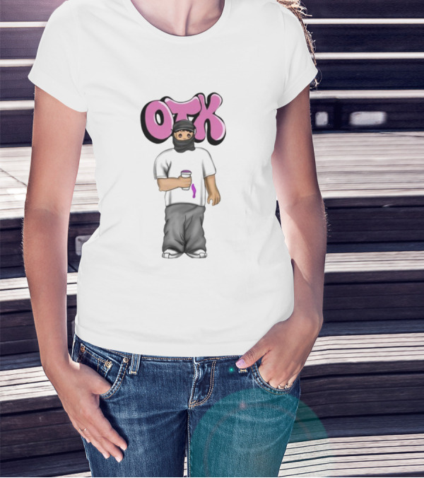 OTK Ski Mask Character With Coffee Cup T-Shirt