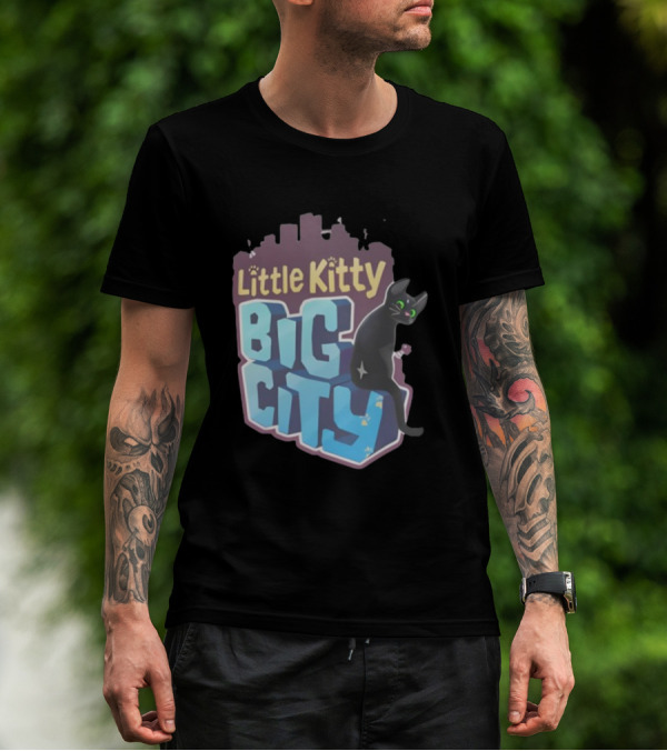 Little Kitty Big City Playful Cat Adventure T-Shirt